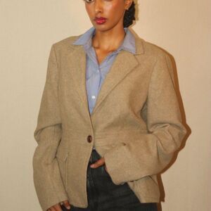 J.Crew Wool Blazer Oatmeal Beige